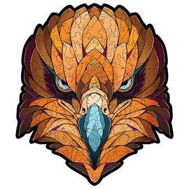 Eco-Wood-Art Wooden Puzzle - Eagle M | Majestic Bird Jigsaw Puzzle for Adults | 3D Eagle Decor | 210 Intricate Pieces | Eco-Friendly Home Decor Gift
