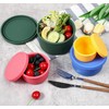 Webake Silicone Food Storage Containers with Lids, Large Nesting Portion