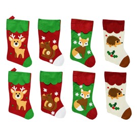 Black Duck Brand Set of 4 Felt Holiday Stockings! Perfect for Holiday Decor! 18" Inches Each!(8 Stockings)