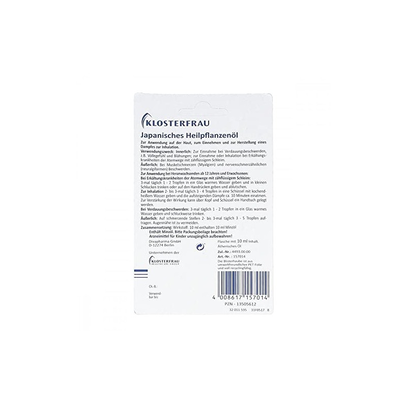 KLOSTERFRAU Japanese Medicinal Plant Oil 10ml