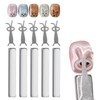 XEAOHESY 5 Pieces Bunny Cat Eye Magnet for Nails, 5 Strong Rectangle Magnets+5 Bunny Shape Iron Plate, Bunny Magnet for Cat Eye Gel Polish
