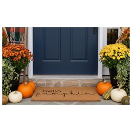 Calloway Mills Hello Pumpkin Doormat (Tan/Black, 17" x 29")