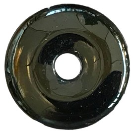 Steinfixx® - Premium Tourmaline Doughnut A+ Quality Optional Necklace with Silver or Gold Pendant and 80 cm Leather Cord | Healing Stone | Gemstone | Chakra Stone, Crystal Gemstone Crystal gemstone