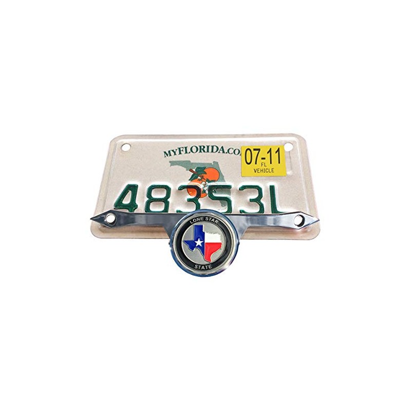 MotorDog69 License Plate Mount Bundle with Texas The Lone Star