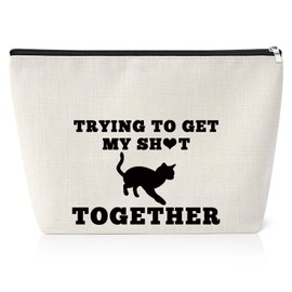 Cat Gifts for Cat Lovers Cosmetic Bag Cat Lover Gifts for Women Cat Owner Gifts for Mum Daughter Sister Aunt Wife Best Friends Bestie Colleague Her Ideal Cat Mum Gifts for Women Travel Makeup Bag