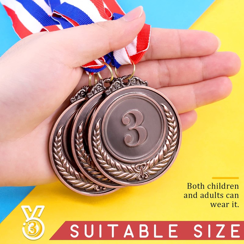 Hilitchi 5Pcs Bronze Award Medals - Olympic Style Winner Medals