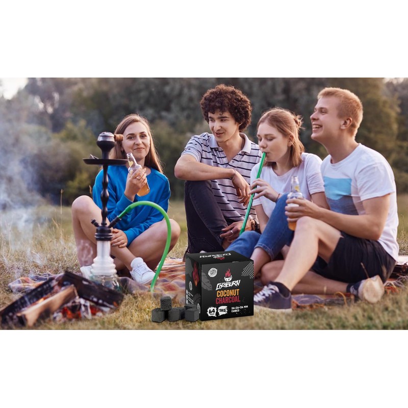 Cocoburn Coconut Charcoal Natural Hookah Coals Flavorless - 64 Pieces