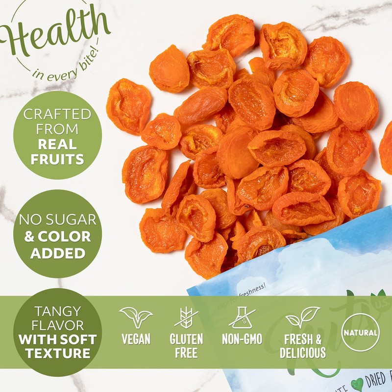 NUTS U.S. - California Sun Dried Fancy Apricots | Juicy