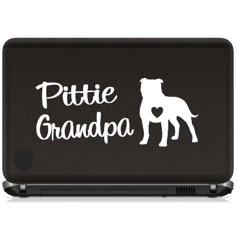 Pittie Grandpa Pitbull Decal Sticker for Car Window