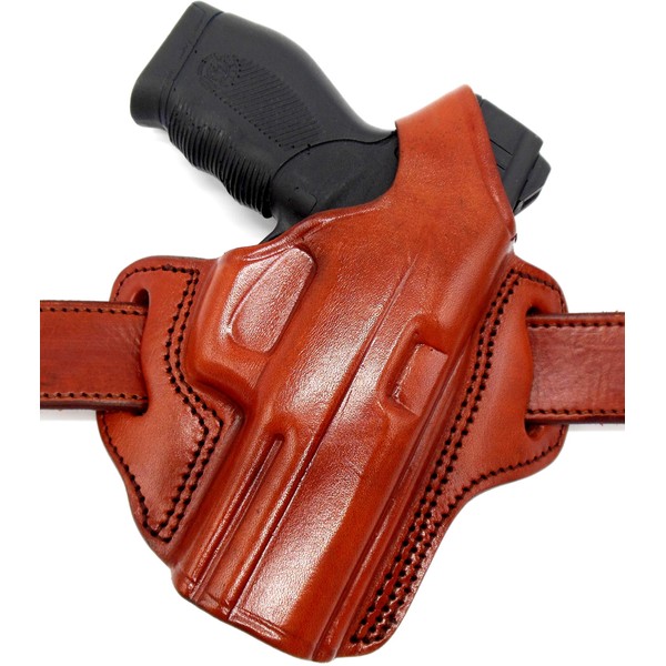 HOLSTERMART USA by TAGUA Right Hand Brown Leather Thumb Break OWB Belt Holster for Springfield XD SUBCOMPACT 9 40