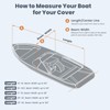 RVMasking Extra Thick 1200D Boat Cover, 16-18.5ft Waterproof Trailerable Heavy