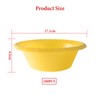 YYBD 100Pcs 13.5oz Yellow Plastic Bowls Disposable Serving Bowl Dessert