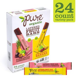 Pure Organic Layered Fruit Bars Variety Pack 0.63oz 24CT (220-02000)