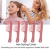 5Pcs Hairdressing Wide Tooth Comb Anti Static Ergonomic Handle Safe