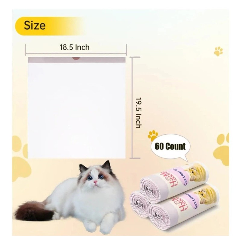 Unbranded 60 Count Self-Cleaning Litter Box Liners for MW-SCO1/MW-SC0