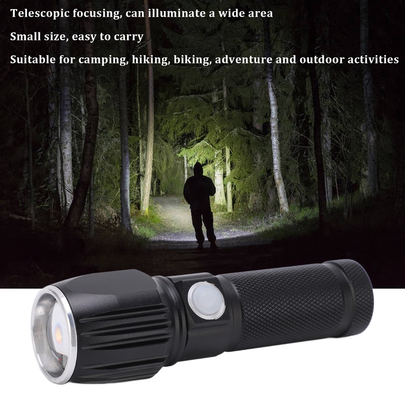 Flash Light P01 Portable Waterproof Black Handheld Flashlights with Data