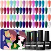 JODSONE 32+4 Pcs Gel Nail Polish Kit Soak Off Gel