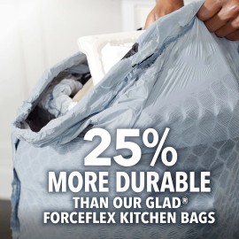 Glad ForceFlex MaxStrength 13 Gallon Kitchen Trash Bags with Clorox 34 Count