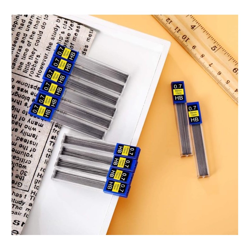 Premium 0.7mm HB Mechanical Pencil Lead Refills - 120 Pieces