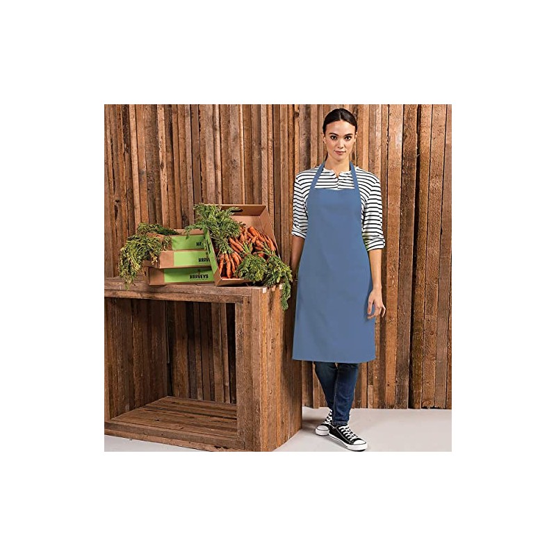 Premier Colours Bib Apron / Workwear (One Size) (Indigo Denim)
