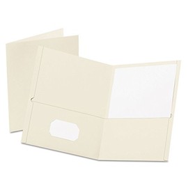 Oxford 57504 Twin Pocket Folders,w/o Fasteners,11-Inch x8-1/2-Inch,25/BX,White