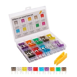 Auto Fuses Assortment Kit - 120X Assorted Fuses Automotive,Vehicle Parts, Replacement Tool, Professional Equipment for Mechanics Enthusiasts Beginners Motorcycles