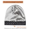 Adjustable Satin Lined Sleep Cap for Dreadlocks Curly Hair Large