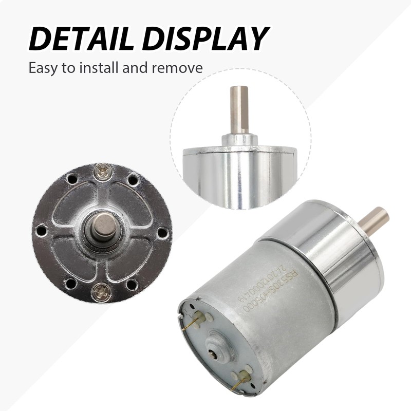 Aynaxcol JGB37-520 Micro DC 12V 600rpm Geared Motor with Bracket,