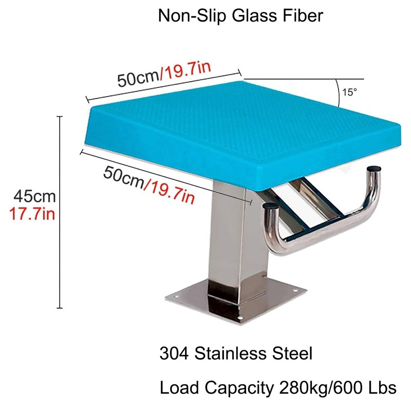 Errzom Swimming Pool Diving Platform, Stainless Steel Non-Slip Diving Boards,