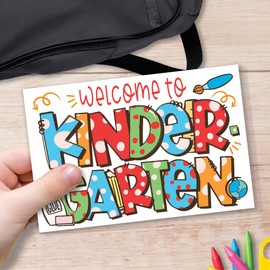 m&h invites Welcome To Kindergarten Postcards For Students From Teacher - Cute 1st Day Of School Classroom Supplies - Back to School