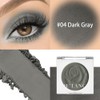 DE'LANCI Dark Gray Eyeshadow Matte, Single Matte Grey Eyeshadow Palette