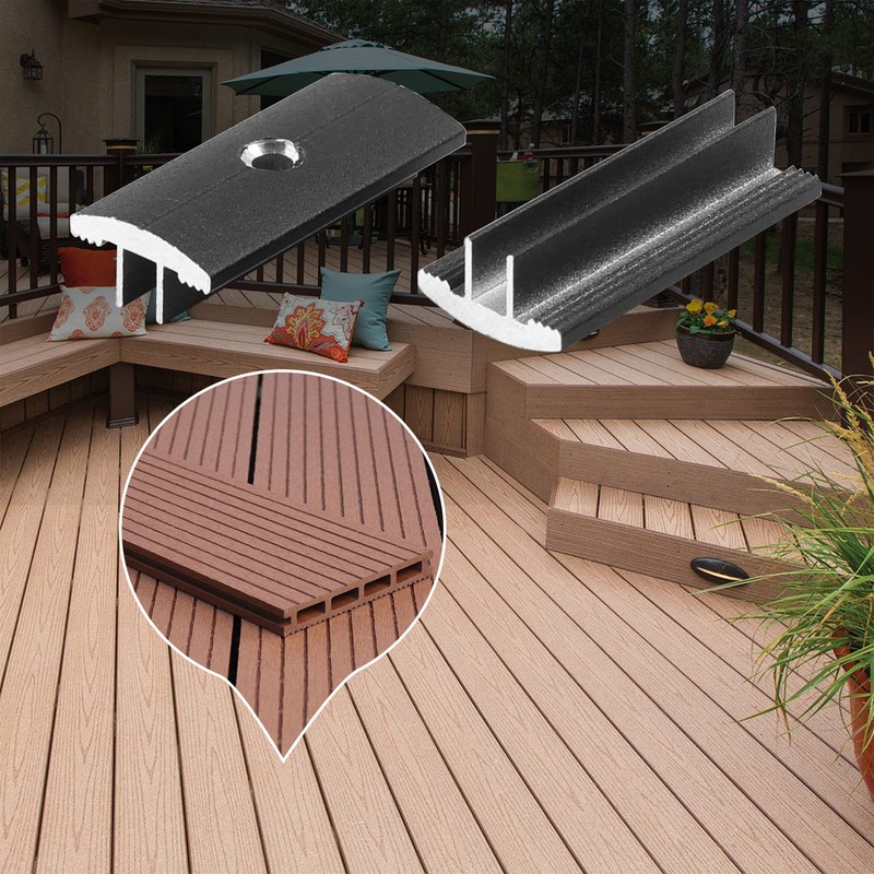 100PCS Composite Decking Clips,Fastener Board Clip,Aluminium Hidden Spacer Clips with