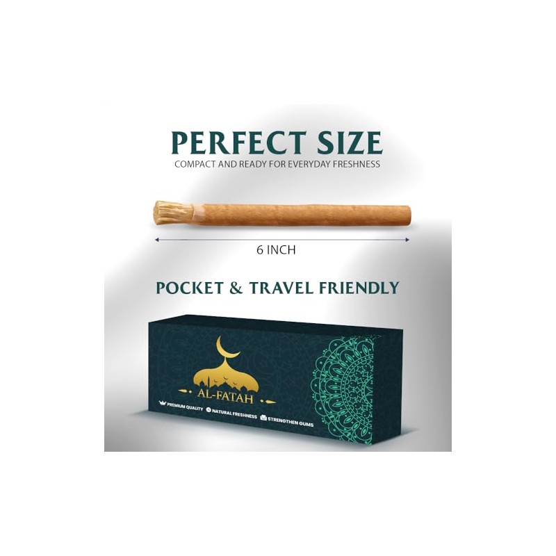 Al Fatah Sewak Miswak (cepillo de dientes natural tradicional) (paquete