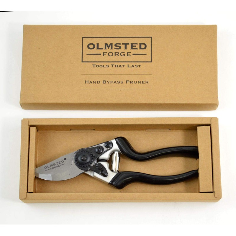 Olmsted Forge Hand Bypass Pruner with High Carbon Steel Blade