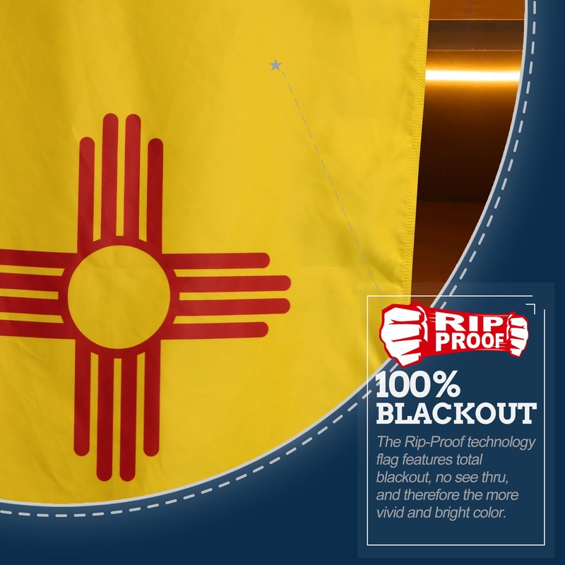 Anley Rip-Proof Double Sided 3-Ply New Mexico State Flag 3x5