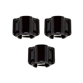 Linziclip Mini pinza de mandíbula para el cabello, negro y negro mate, 6 piezas