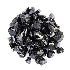 Hiland Fire Pit Glass in Black, Extreme Tempature Rating, Good for Propane or Natural Gas Fire Pit Table, 10lb