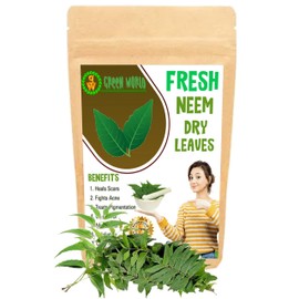 Fresh Neem Leaves and Chewing Sticks (Margosa or Azadirachta Indica Leaves) - 30 Stems with 150 to 210 organic natural leaves with 5 Fresh Neem Chewing Sticks. Handpicked from Organic Garden.