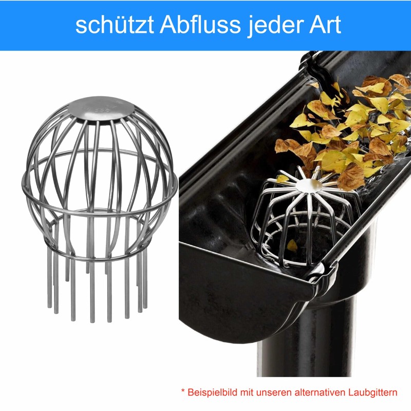 Leaf Catcher and Downpipe Grille Made of Stainless Steel Available