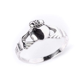 81stgeneration Women's Men's 925 Sterling Silver Claddagh Love Celtic Irish Ring