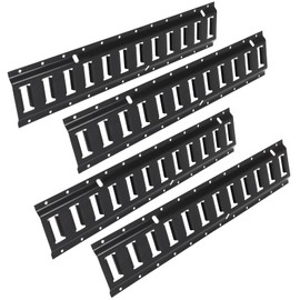 4Pack E Track Tie Down Rail Kit 2 Foot Steel Rails Secure Cargo & Heavy Loads Up to 2000 lbs Heavy Duty Etrack Rails for Garages Vans Trailers Motorcycle Tie Downs ATV Mountings