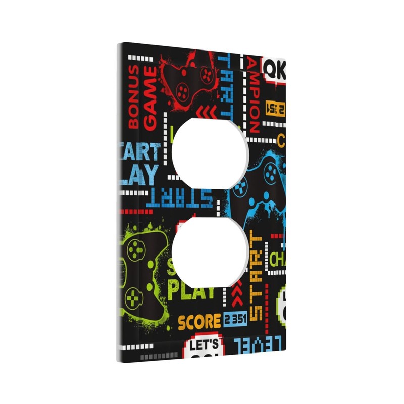 HIZUWKY Video Game Controller Outlet Covers Light Switch Cover Boys