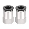 sourcing map Push to Connect Tube Fitting Adapter 12mm Tube