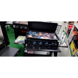 Fits Pit Boss 4 Burner Griddle Powder Coated Black Aluminum Diamond Plate Folding Shelf