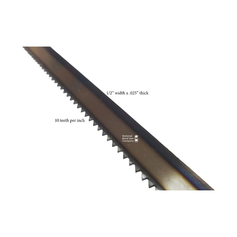 Meat Handsaw Blade, 25" x 1/2" x .025", 10 Teeth