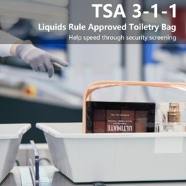 4 Pack TSA Approved Clear Travel Toiletry Bag Zippers Carry-on Travel Size Toiletries Clear Makeup Bags in 4 Size Travel Accessories Essentials for Men and Women (Light Pink, Pack of 4)