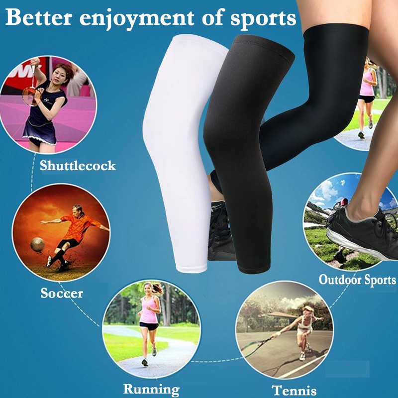 smilixin 2 Pairs Leg Sleeves,Full Leg Compression Sleeve for Men