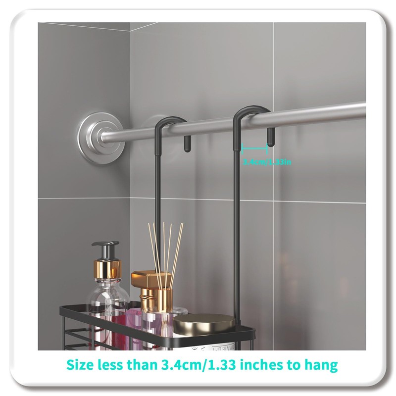 HapiRm Hanging Shower Caddy Organizer - No Drilling Shower Organizer