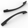 Amerdeco 10 Pack Matte Black Cabinet Pulls 5 Inch(128mm) Hole