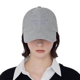 VARZAR Bazaar TMV Lettering Ball Cap Pigment 24 Colors, Unisex, Korean Brand Hat, UV Protection, Deep, Small Face Effect, SNS Topic, Celebrity Wear, Pigment Gray